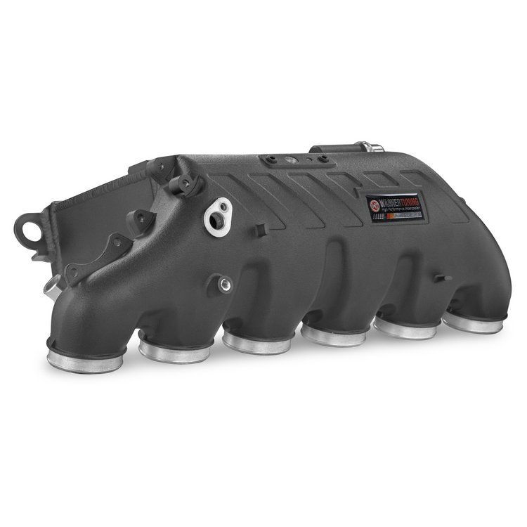 Intake manifold with integrated intercooler. BMW S58 engine. 