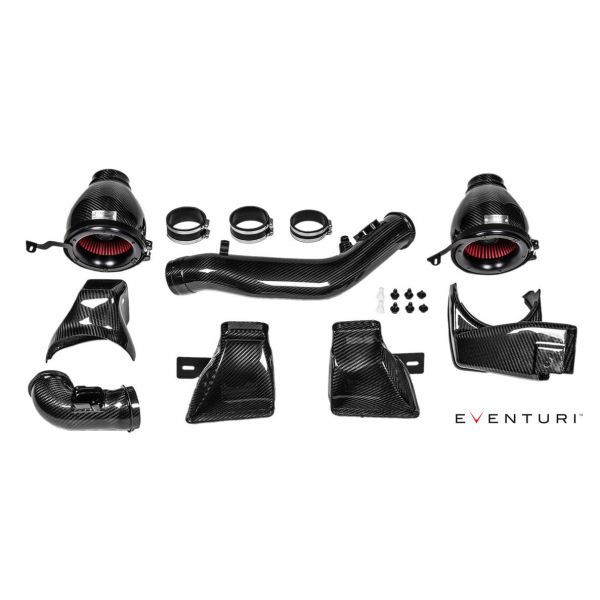 EVENTURI F8X M3/M4 V2 Full Black Carbon Intake with Sealed Carbon Fiber Ducts